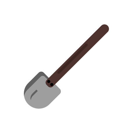 Shovel icon vector isolated on white background for your web and mobile app design, Shovel logo conceptのイラスト素材
