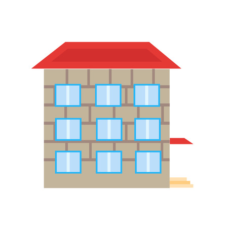 School icon vector isolated on white background for your web and mobile app design, School logo conceptのイラスト素材