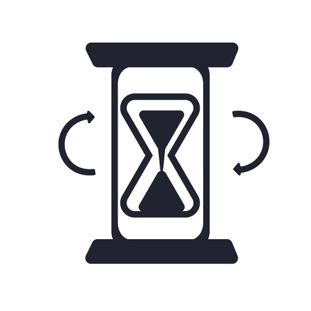 Hourglass icon vector isolated on white background for your web and mobile app design, Hourglass logo conceptのイラスト素材