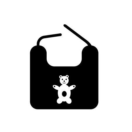 Bib icon vector isolated on white background for your web and mobile app design, Bib logo conceptのイラスト素材