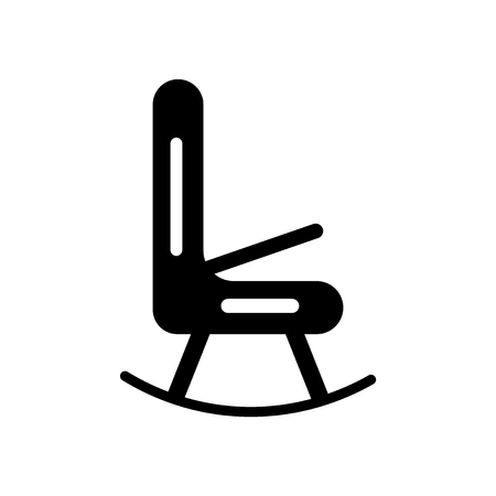 Rocking chair icon vector isolated on white background for your web and mobile app design, Rocking chair logo conceptのイラスト素材
