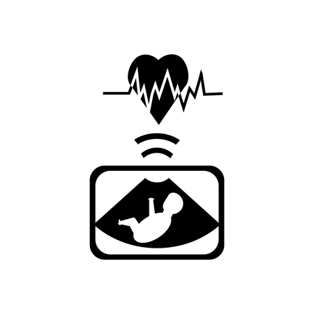 Ultrasound icon vector isolated on white background for your web and mobile app design, Ultrasound logo conceptのイラスト素材