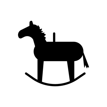 Rocking horse icon vector isolated on white background for your web and mobile app design, Rocking horse logo conceptのイラスト素材