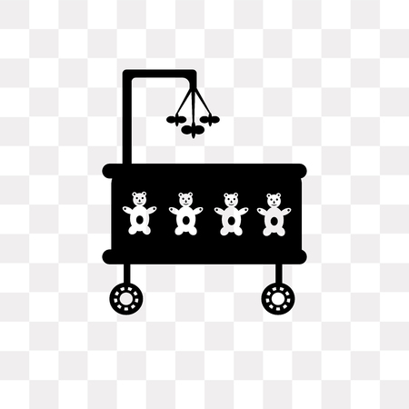 Cradle vector icon isolated on transparent background, Cradle logo conceptのイラスト素材