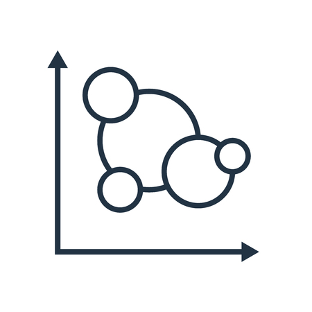 Pie chart icon vector isolated on white background, Pie chart transparent signのイラスト素材