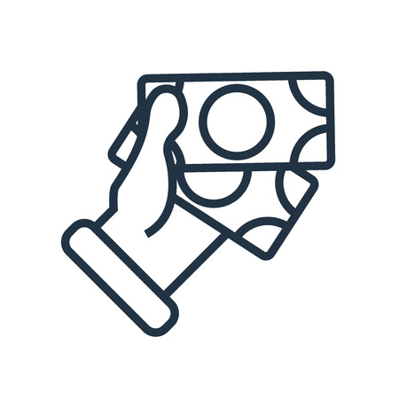 Money icon vector isolated on white background, Money transparent signのイラスト素材