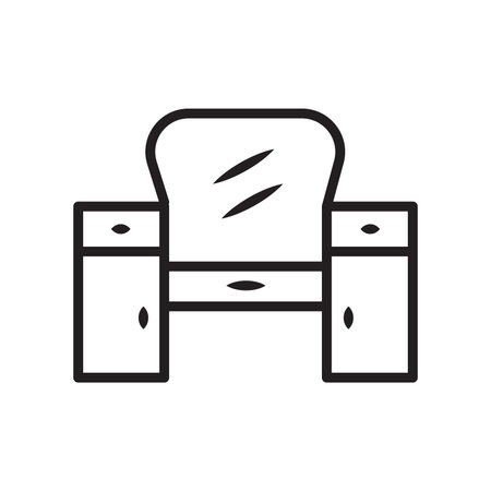 Dressing table icon vector isolated on white background, Dressing table transparent sign , linear symbol and stroke design elements in outline styleのイラスト素材