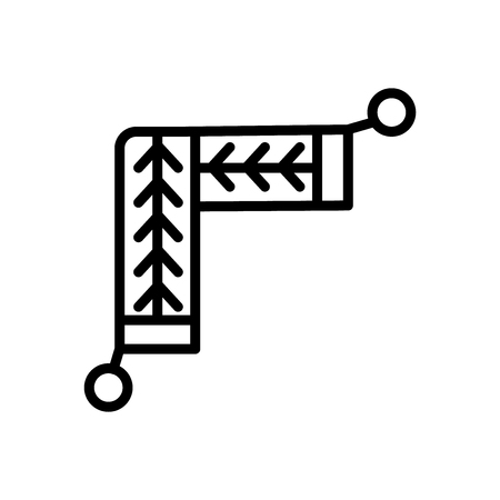 Scarf icon vector isolated on white background, Scarf transparent sign , linear symbol and stroke design elements in outline styleのイラスト素材