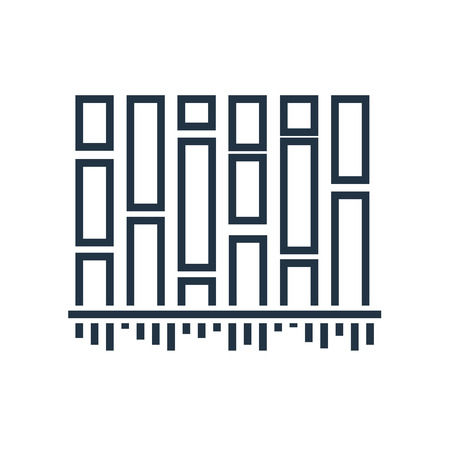 Bar chart icon vector isolated on white background, Bar chart transparent signのイラスト素材