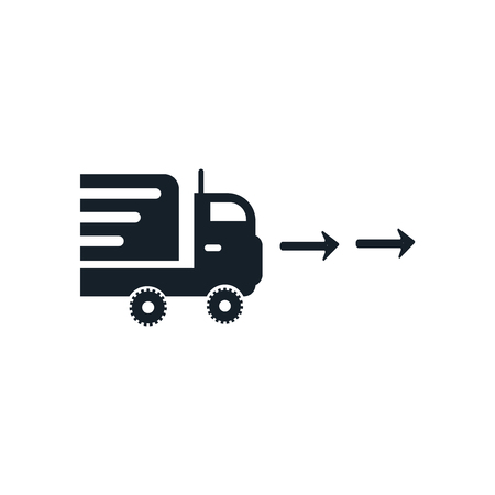 Truck icon vector isolated on white background, Truck transparent signのイラスト素材