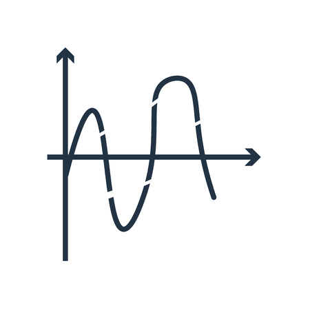 Line chart icon vector isolated on white background, Line chart transparent signのイラスト素材