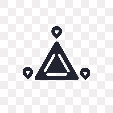 Route vector icon isolated on transparent background, Route logo conceptのイラスト素材