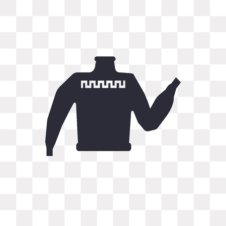 Sweater vector icon isolated on transparent background, Sweater logo conceptのイラスト素材