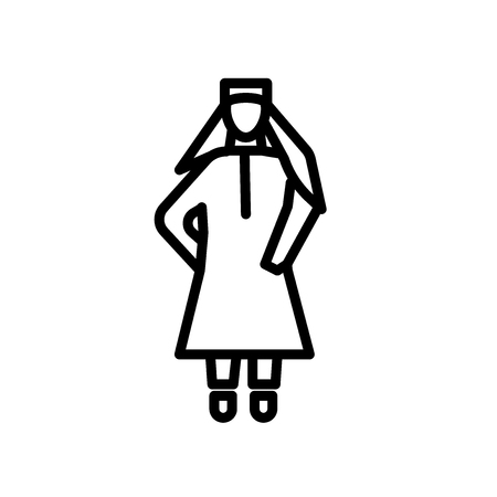 Muslim Man icon vector isolated on white background, Muslim Man transparent signのイラスト素材