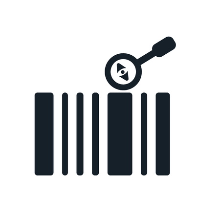 Barcode icon vector isolated on white background, Barcode transparent signのイラスト素材