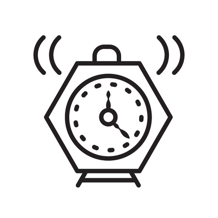 Alarm icon vector isolated on white background, Alarm transparent sign , linear symbol and stroke design elements in outline styleのイラスト素材