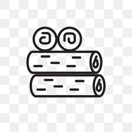 Firewood vector icon isolated on transparent background, Firewood logo conceptのイラスト素材