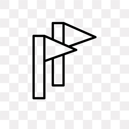 Flag vector icon isolated on transparent background, Flag logo conceptのイラスト素材