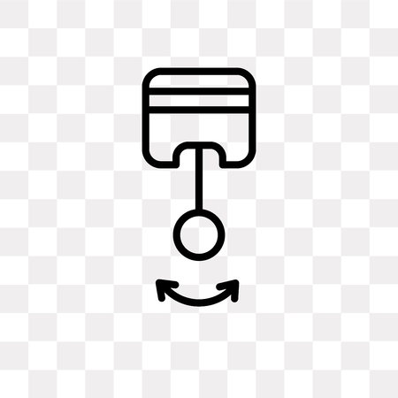 Piston vector icon isolated on transparent background, Piston logo conceptのイラスト素材