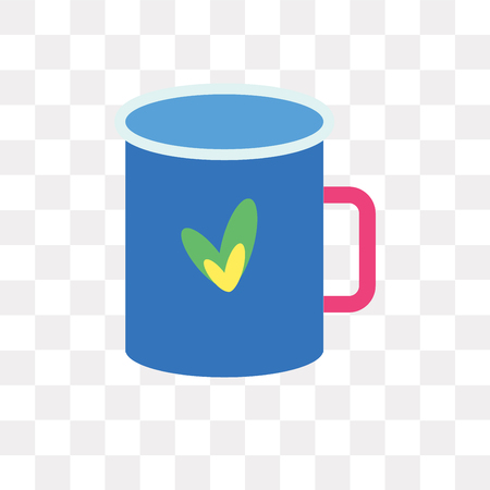 Cup vector icon isolated on transparent background, Cup logo conceptのイラスト素材
