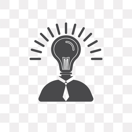Idea vector icon isolated on transparent background, Idea logo conceptのイラスト素材