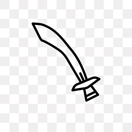 Scimitar vector icon isolated on transparent background, Scimitar logo conceptのイラスト素材