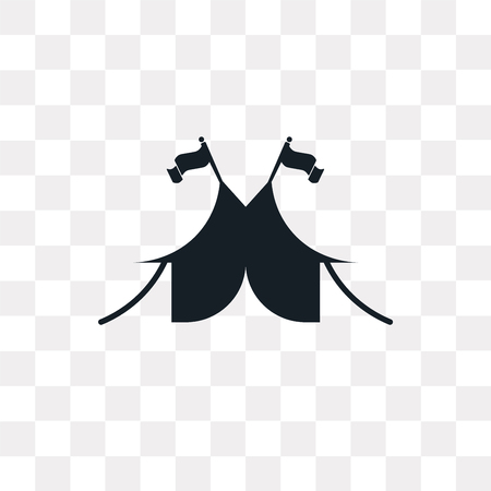 Circus vector icon isolated on transparent background, Circus logo conceptのイラスト素材