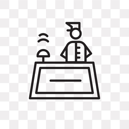 Reception vector icon isolated on transparent background, Reception logo conceptのイラスト素材