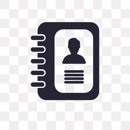 Agenda vector icon isolated on transparent background, Agenda logo conceptのイラスト素材