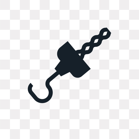 Hook vector icon isolated on transparent background, Hook logo conceptのイラスト素材