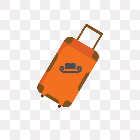 Suitcase vector icon isolated on transparent background, Suitcase logo conceptのイラスト素材