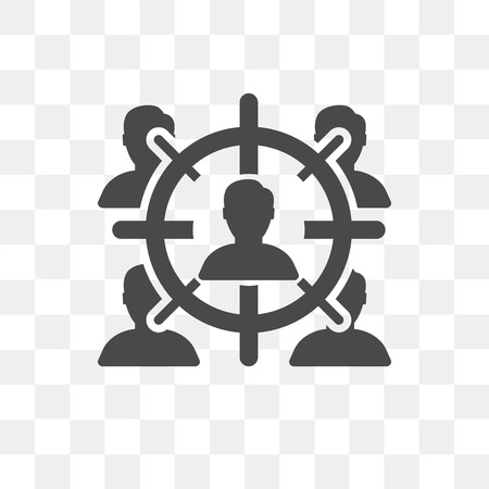 Target vector icon isolated on transparent background, Target logo conceptのイラスト素材
