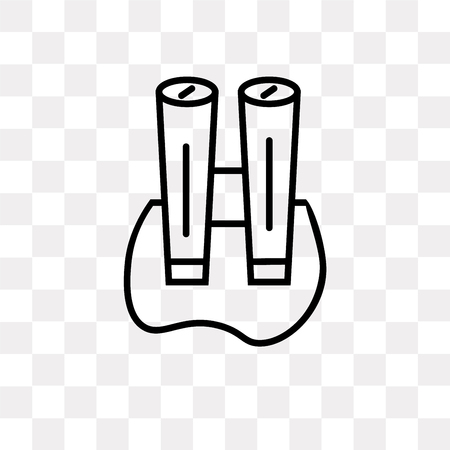 School Binoculars vector icon isolated on transparent background, School Binoculars logo conceptのイラスト素材