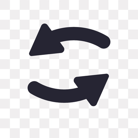 Refresh vector icon isolated on transparent background, Refresh logo conceptのイラスト素材