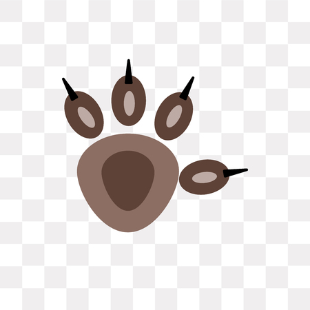 Pawprint vector icon isolated on transparent background, Pawprint logo conceptのイラスト素材