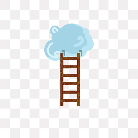 Ladder vector icon isolated on transparent background, Ladder logo conceptのイラスト素材