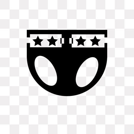 Diaper vector icon isolated on transparent background, Diaper logo conceptのイラスト素材