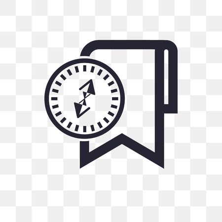 Bookmark vector icon isolated on transparent background, Bookmark logo conceptのイラスト素材