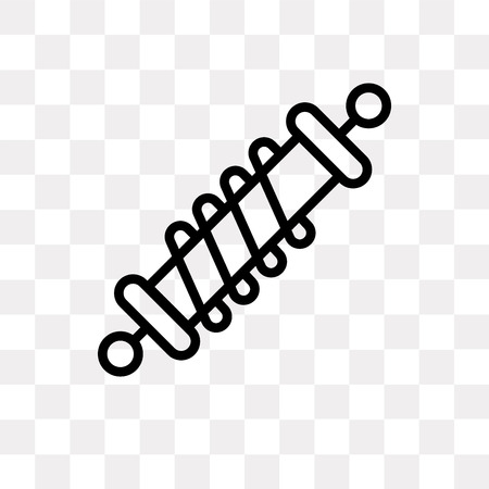 Shock breaker vector icon isolated on transparent background, Shock breaker logo conceptのイラスト素材