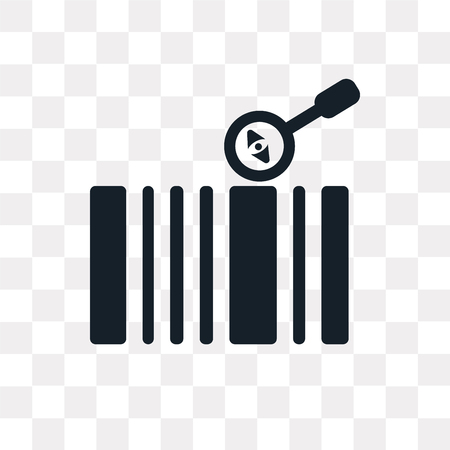 Barcode vector icon isolated on transparent background, Barcode logo conceptのイラスト素材