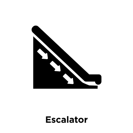 Escalator icon vector isolated on white background, logo concept of Escalator sign on transparent background, filled black symbolのイラスト素材