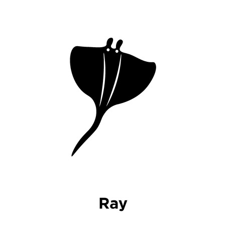 Ray icon vector isolated on white background, logo concept of Ray sign on transparent background, filled black symbolのイラスト素材
