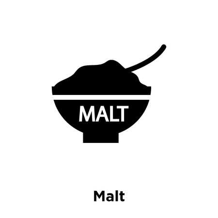 Malt icon vector isolated on white background, logo concept of Malt sign on transparent background, filled black symbolのイラスト素材
