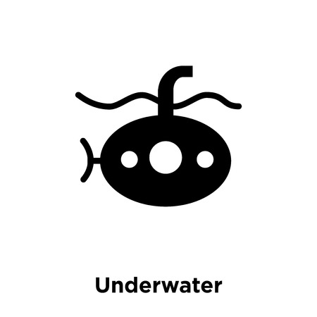 Underwater icon vector isolated on white background, logo concept of Underwater sign on transparent background, filled black symbolのイラスト素材