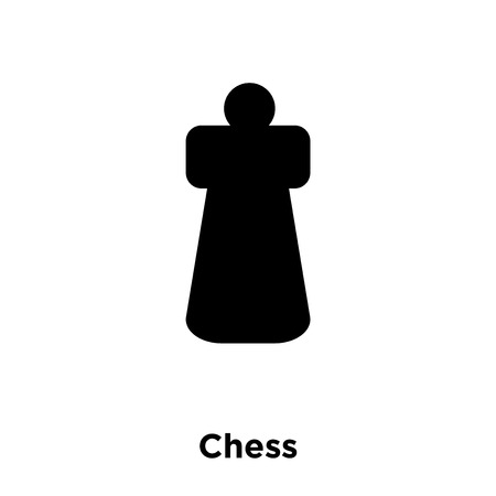 Chess icon vector isolated on white background, logo concept of Chess sign on transparent background, filled black symbolのイラスト素材