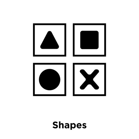 Shapes icon vector isolated on white background, logo concept of Shapes sign on transparent background, filled black symbolのイラスト素材