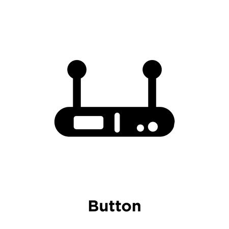 Button icon vector isolated on white background, logo concept of Button sign on transparent background, filled black symbolのイラスト素材