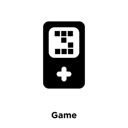 Game icon vector isolated on white background, logo concept of Game sign on transparent background, filled black symbolのイラスト素材