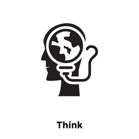 Think Icon Vector Isolated On White Background Logo Concept Of Think Sign On Transparent Background Filled Black Symbol Tasmeemme Com