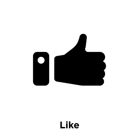 Like icon vector isolated on white background, logo concept of Like sign on transparent background, filled black symbolのイラスト素材